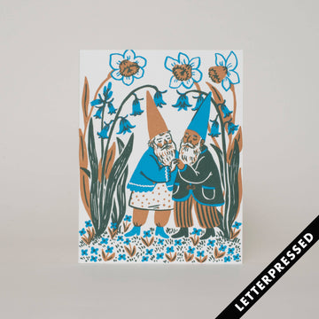 Hugging Bluebells Letterpress Card