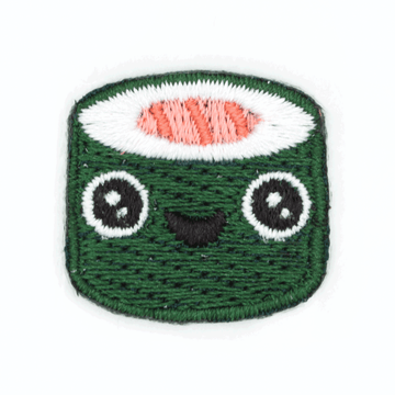 Sushi Face Embroidered Sticker Patch