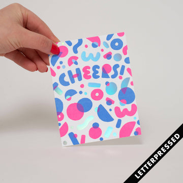 Confetti Cheers Letterpress Card