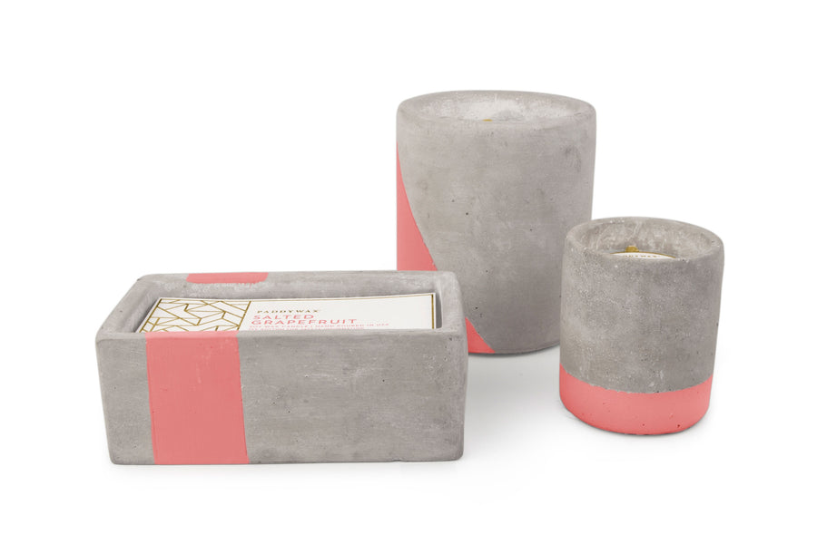 Urban Concrete 3.5 oz Coral Pink Salted Grapefruit Candle