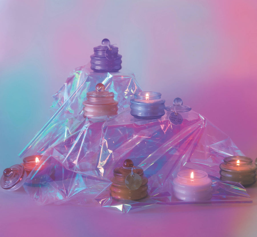 Pomelo Rose Dusty Red Glass Jar with Lid 3 oz Beam Candle by Paddywax