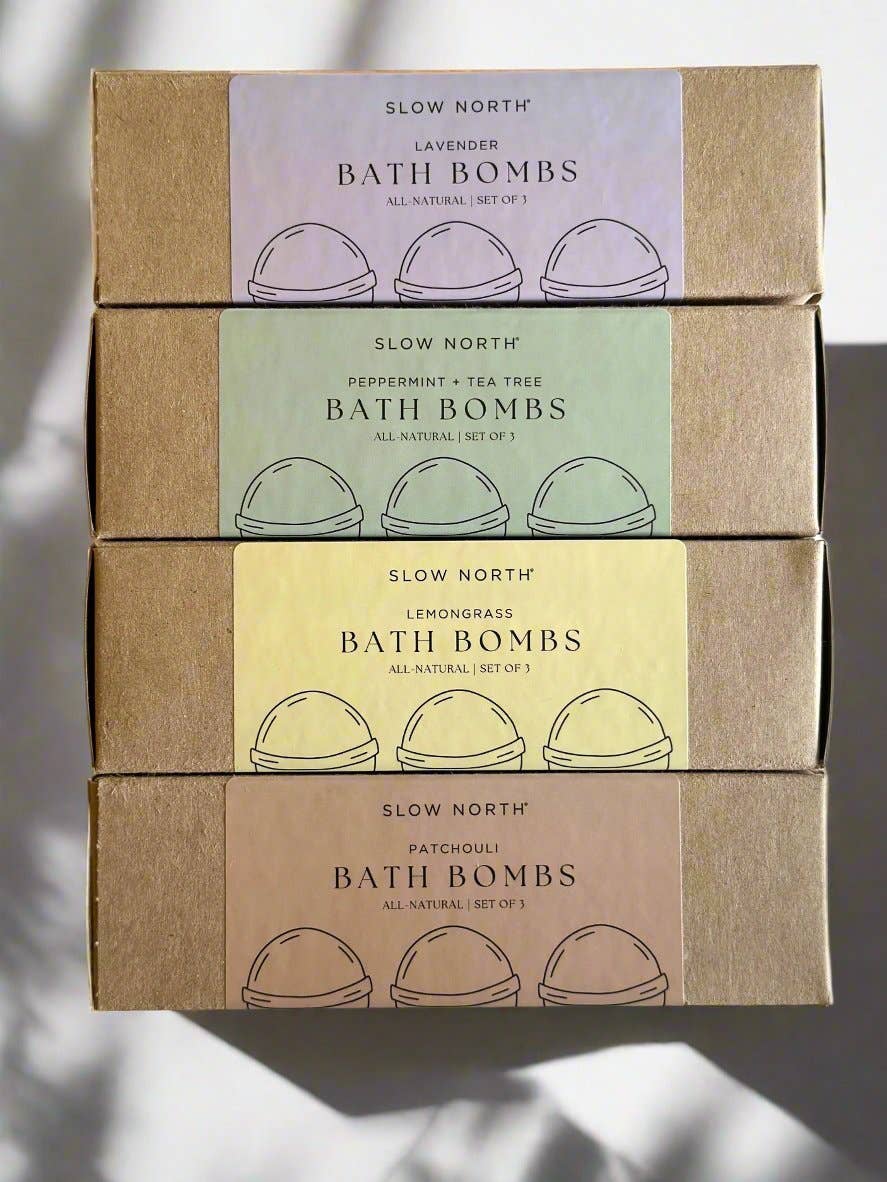 Patchouli Natural Bath Bomb Set of 3 by Slow North