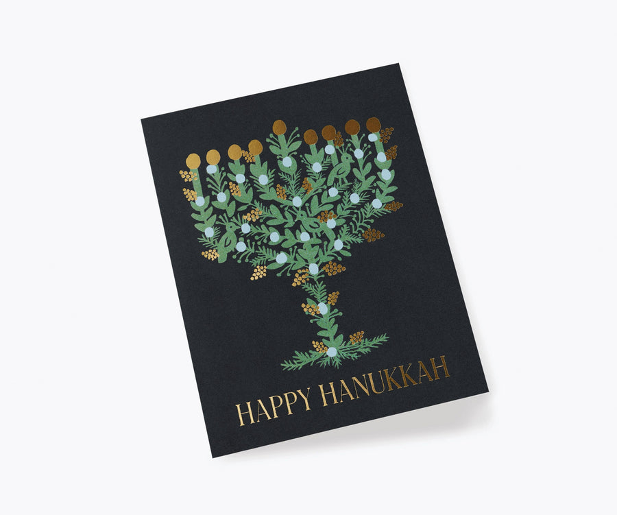 Laurel Menorah Hanukkah card by Rifle Paper Co.