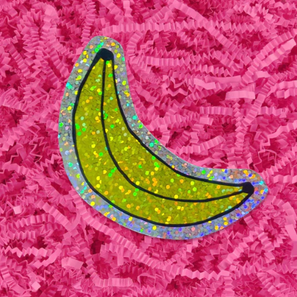 Glitter Banana Sticker