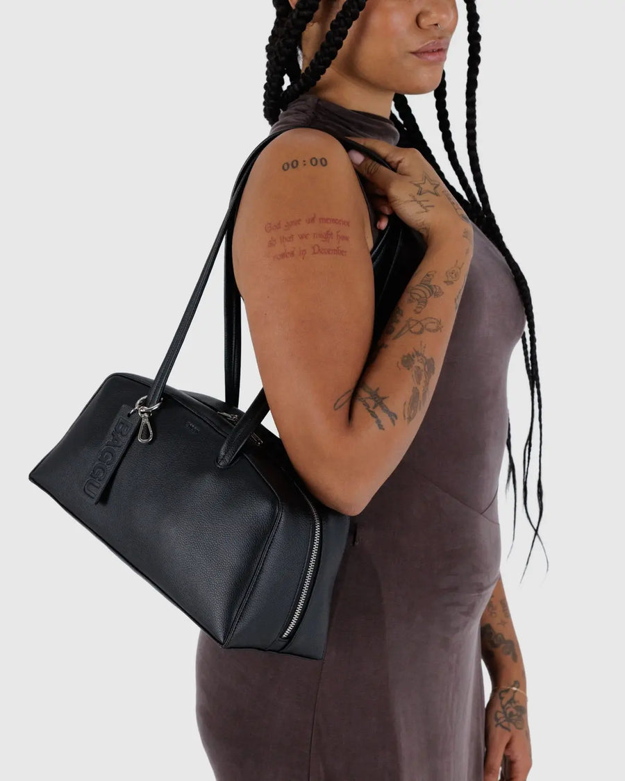 New BAGGU Recycled Leather Bowler Bag