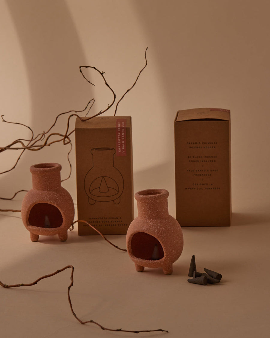 Ceramic Chimnea Incense Cone Holder by Paddywax