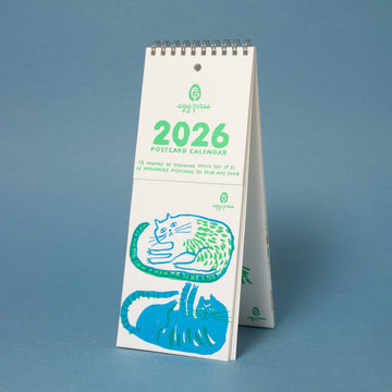 2026 Egg Press Letterpress Postcard Wall Calendar