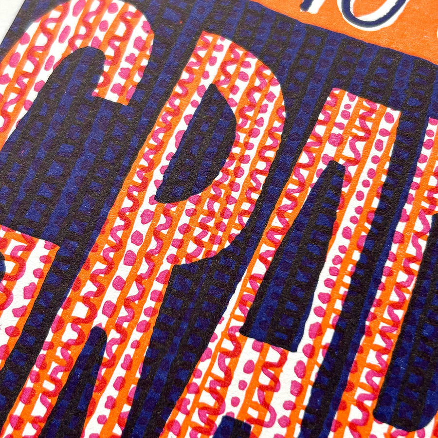 Way To Go Grad Wavy Graduation Card by Hammerpress