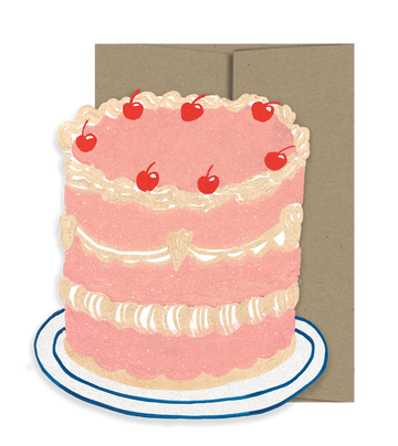 Party Cake Die Cut Card by Isatopia