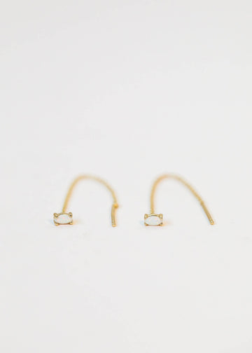 White Opal Studded Threader