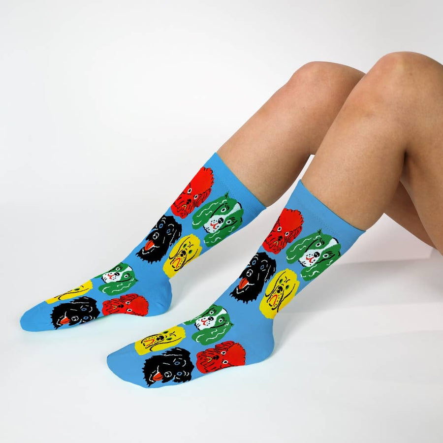 S Kristina Micotti Dogs Adult Crew Socks
