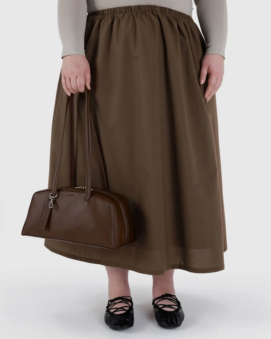 New BAGGU Recycled Leather Bowler Bag