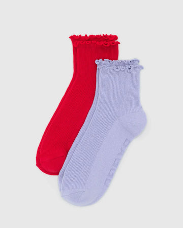 New BAGGU Lettuce Edge Sock Set