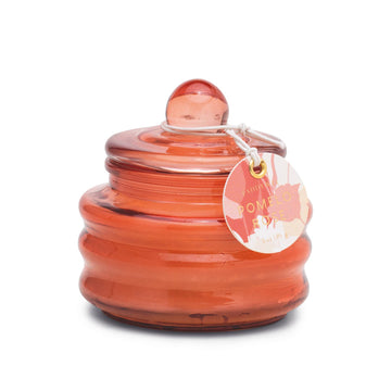 Pomelo Rose Dusty Red Glass Jar with Lid 3 oz Beam Candle by Paddywax