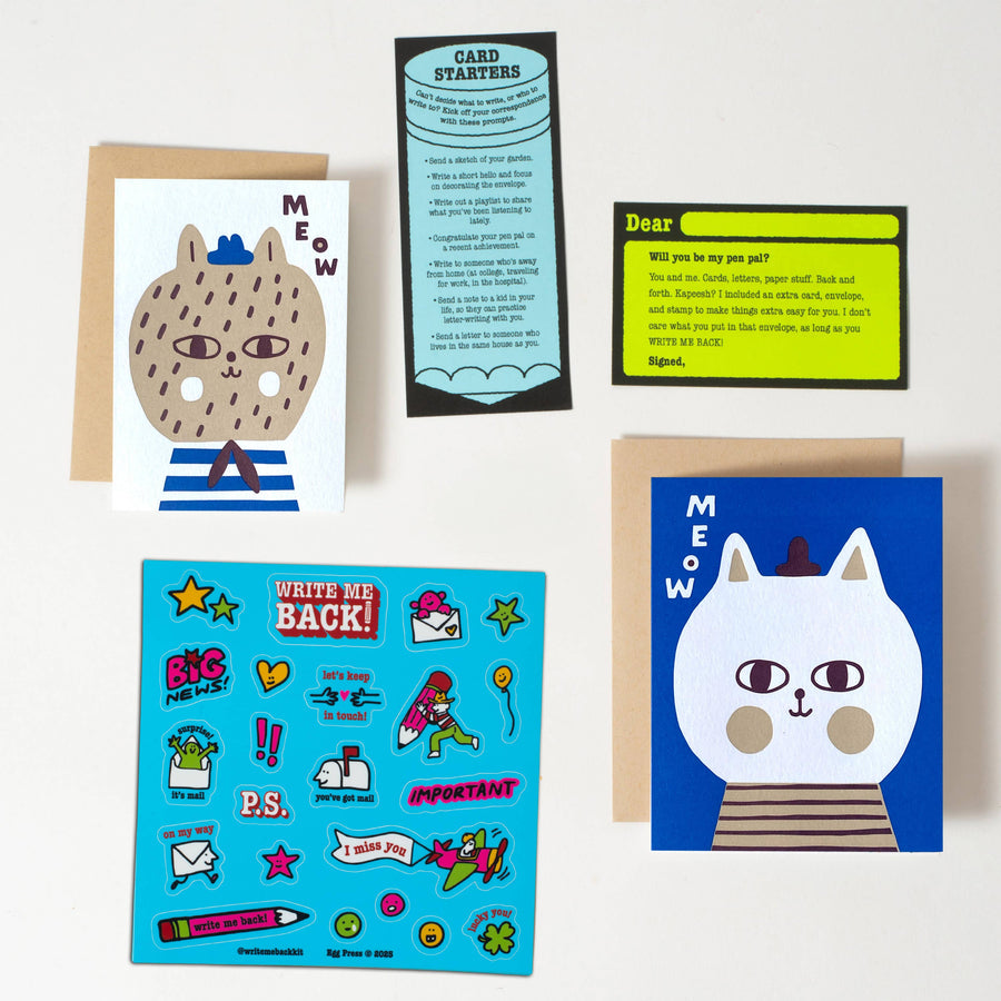 Cats Meow Letter Writing Write Me Back Pen Pal Kit by Egg Press