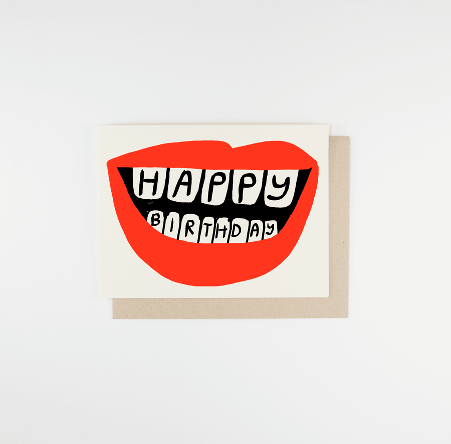 Birthday Lips letterpress card by People I've Loved