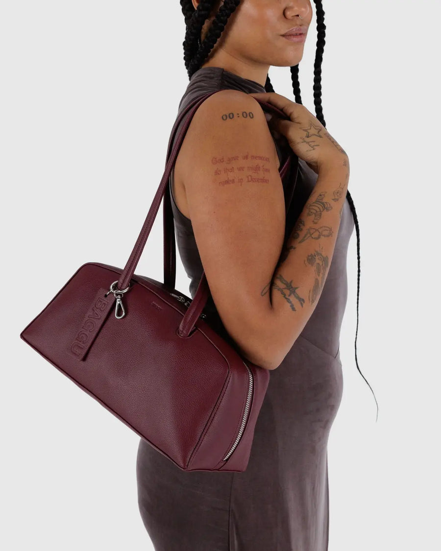 New BAGGU Recycled Leather Bowler Bag