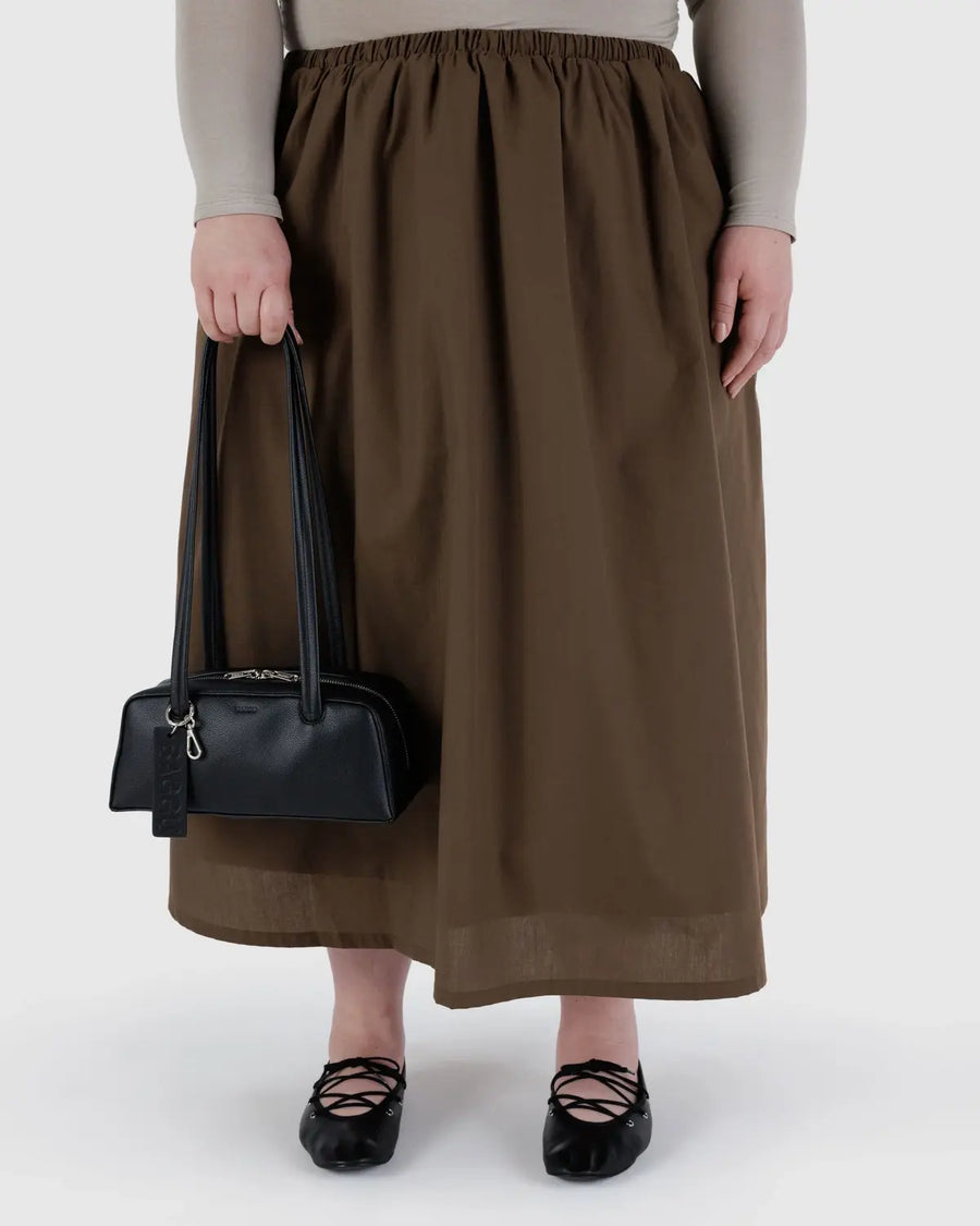 Small Recycled Leather Bowler Bag
