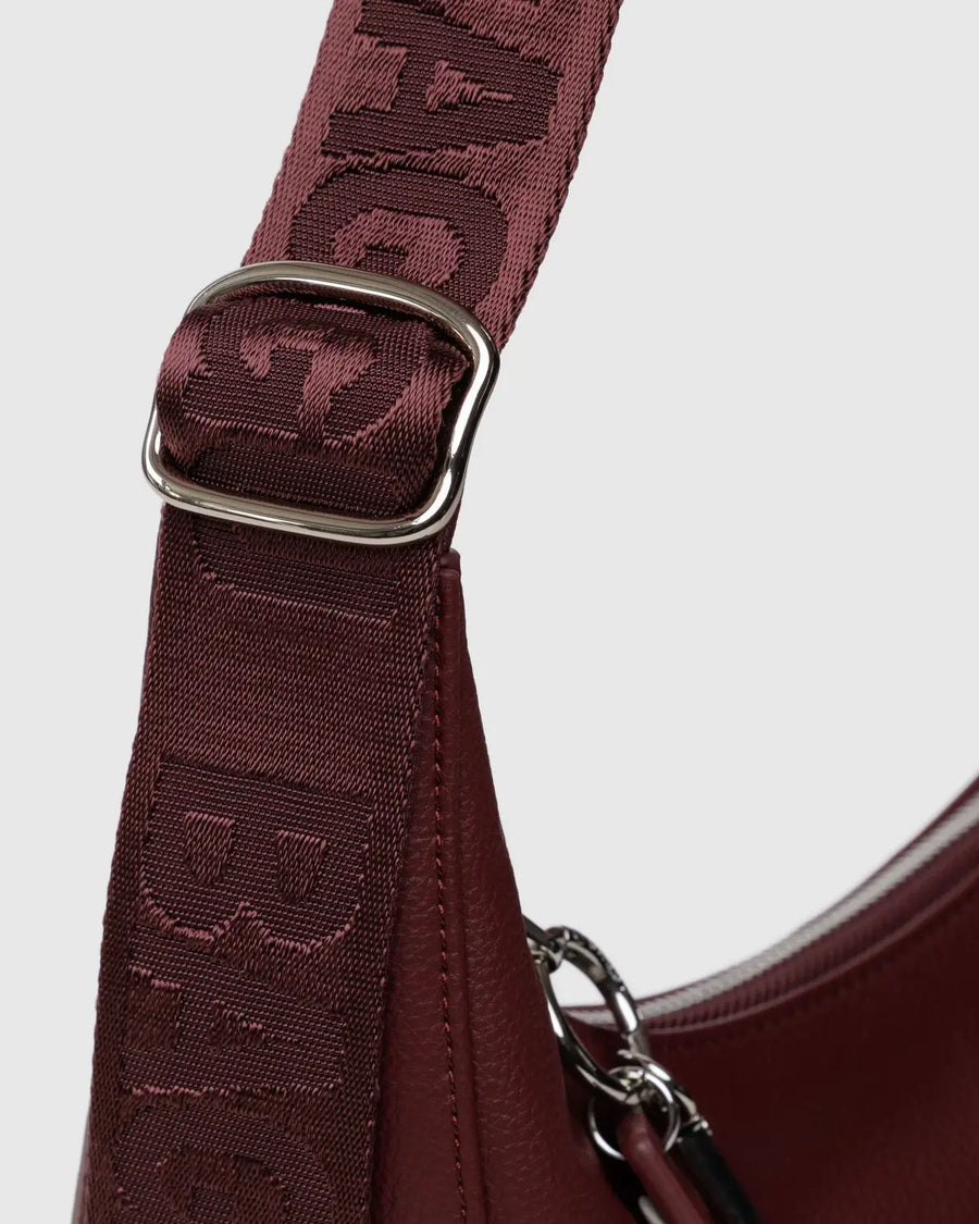 Medium Recycled Leather Crescent Bag
