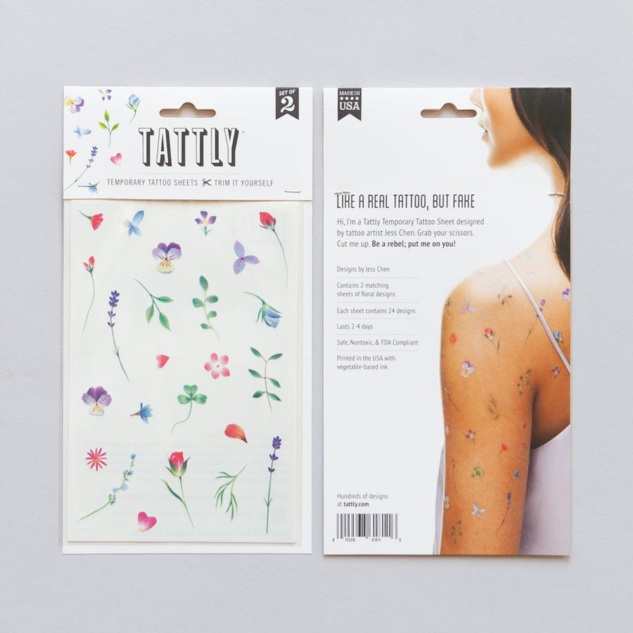 Petite Garden Tattoo Sheet by Jess Chen
