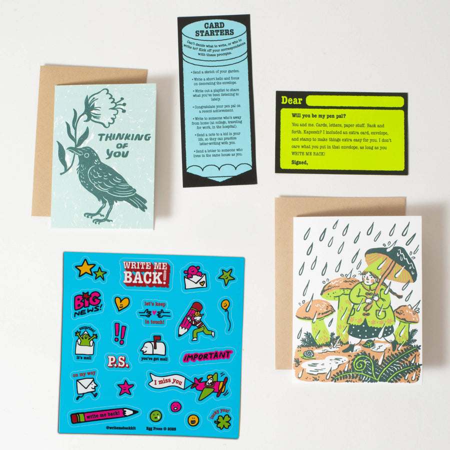 Rain Walk + Crow Letter Writing Write Me Back Pen Pal Kit by Egg Press
