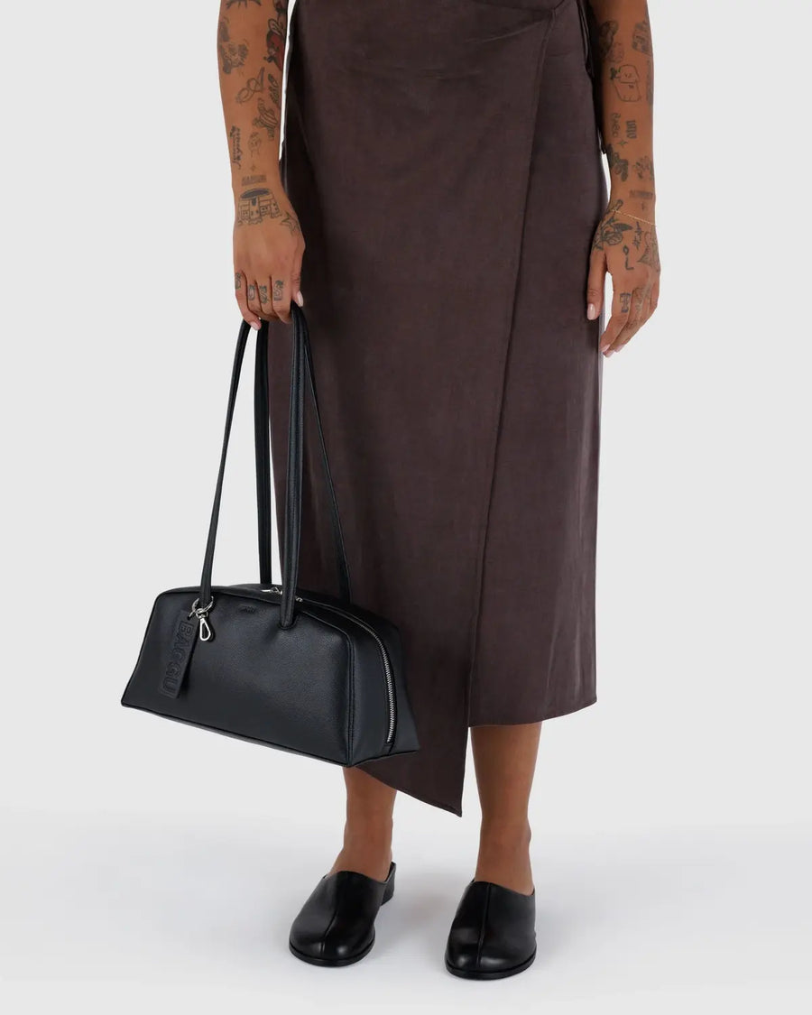 New BAGGU Recycled Leather Bowler Bag