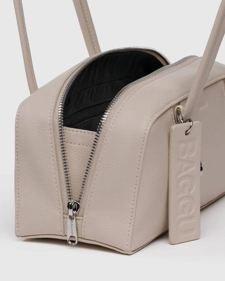 Small Recycled Leather Bowler Bag