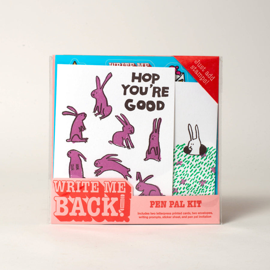 Hope You're Good Bunnies Write Me Back Pen Pal Kit by Egg Press