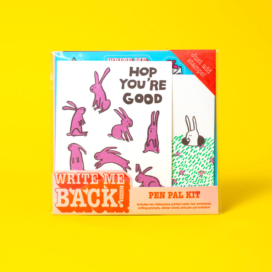 Hope You're Good Bunnies Write Me Back Pen Pal Kit by Egg Press