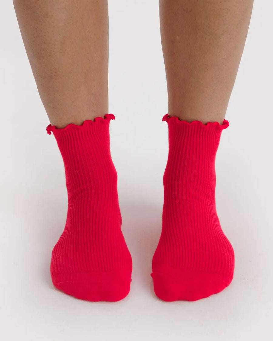 New BAGGU Lettuce Edge Sock Set