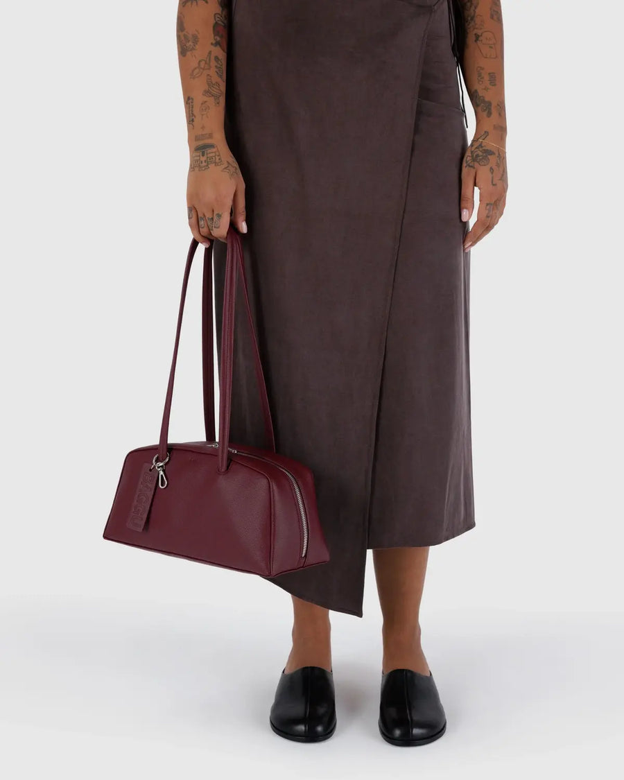 New BAGGU Recycled Leather Bowler Bag