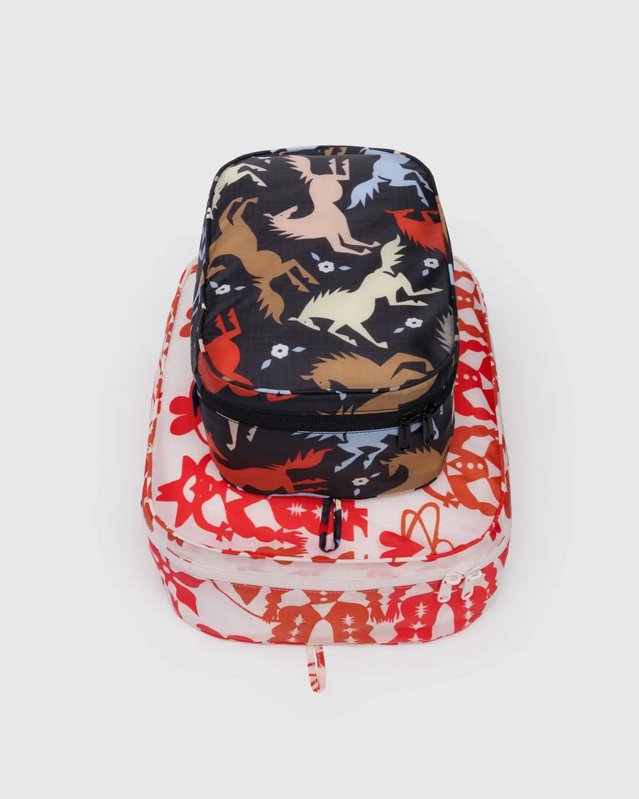 新品　BAGGU バグゥ 2024新作 PACKING CUBE SET Amazon.com | BAGGU Packing Cube Set - Cornflower Red Mix