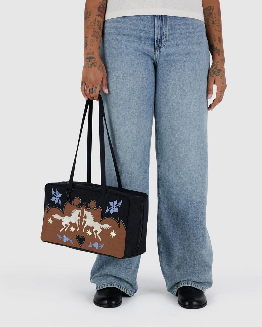 New BAGGU Medium Nylon Bowler Bag