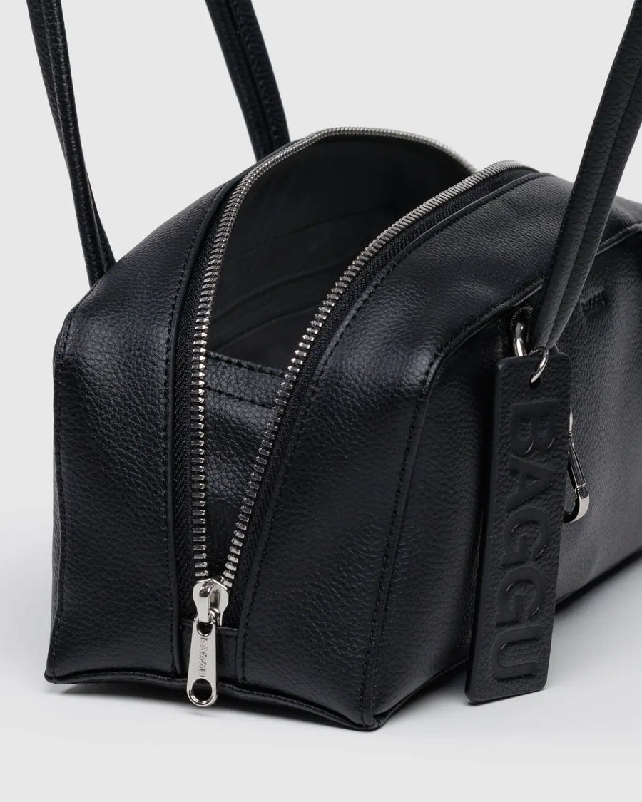 Small Recycled Leather Bowler Bag