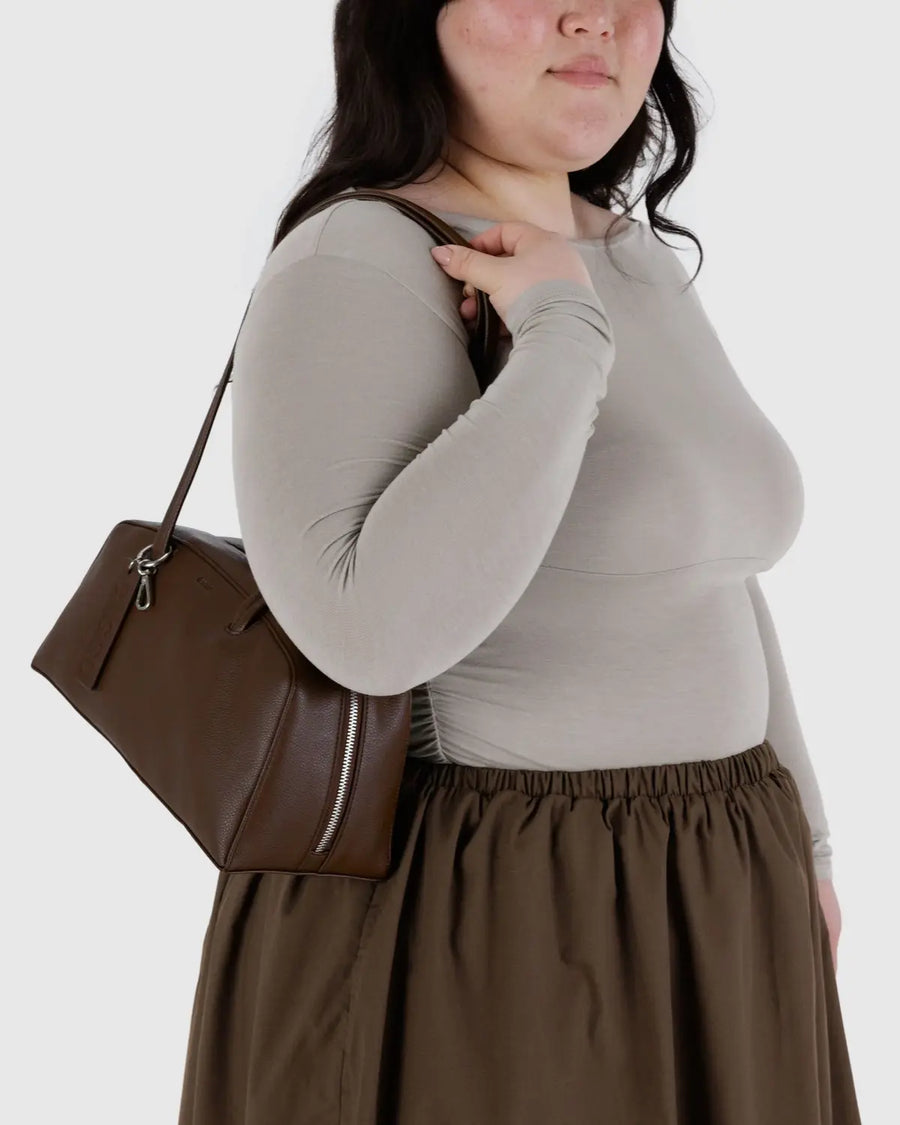 New BAGGU Recycled Leather Bowler Bag