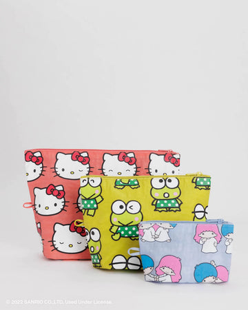 Limited Rare & Hard to Find Sanrio x BAGGU Hello Kitty And Friends Go Pouch Set