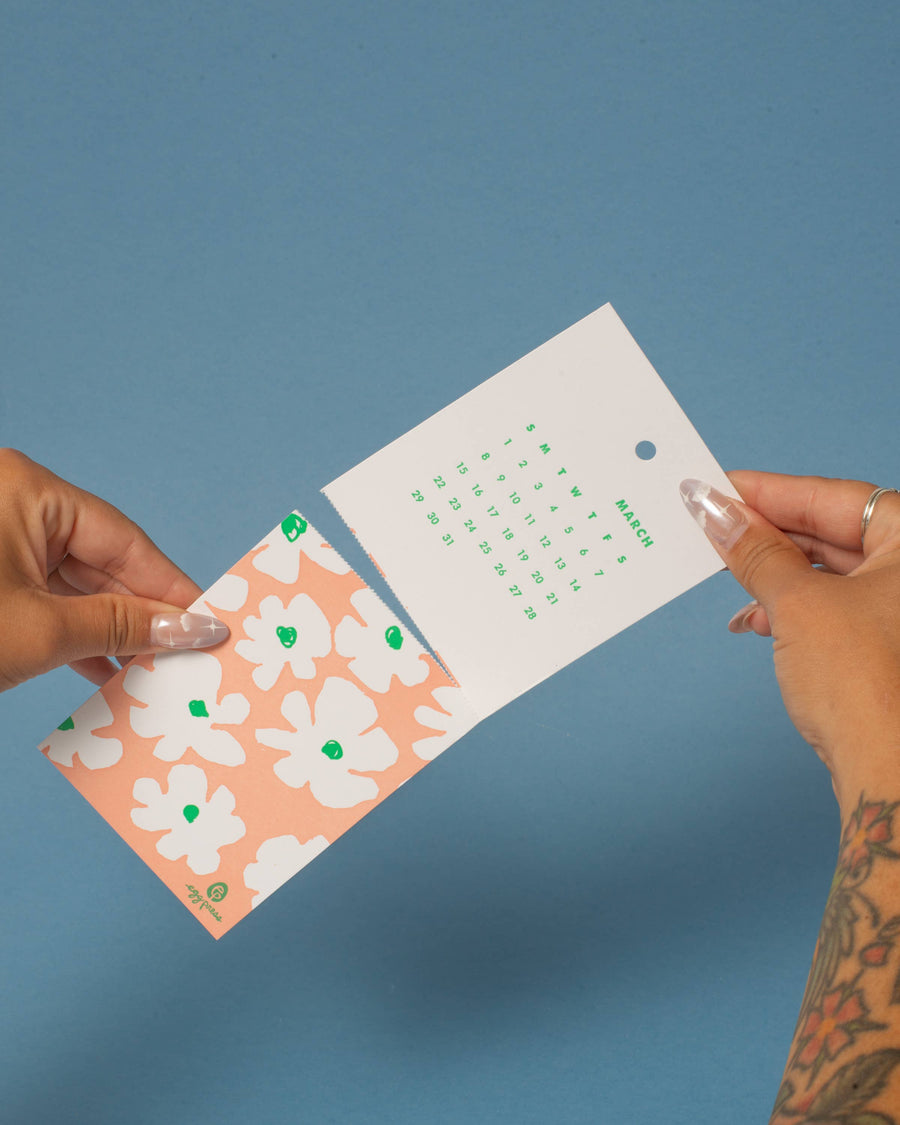 2026 Egg Press Letterpress Postcard Wall Calendar