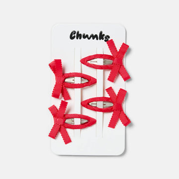 Bow Snap Clips in Cherry by Chunks