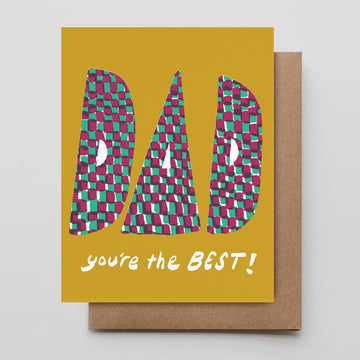 Dad Checks Letterpress Father's Day Card by Hammerpress