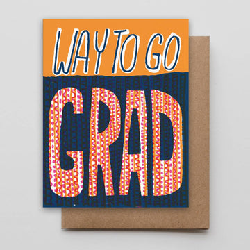 Way To Go Grad Wavy Graduation Card by Hammerpress