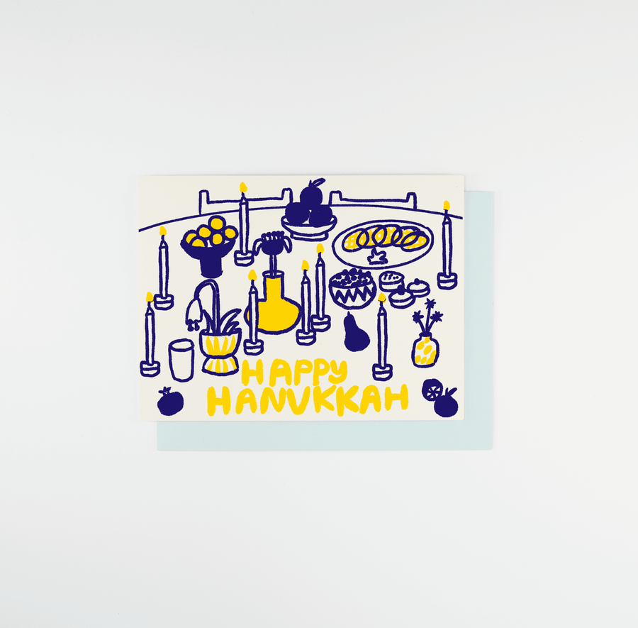 Happy Hanukkah letterpress card by People I've Loved
