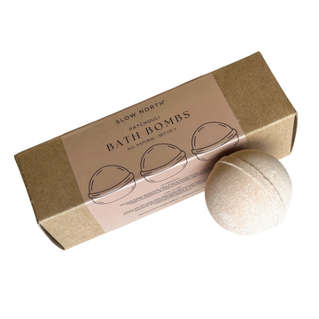 Patchouli Natural Bath Bomb Set of 3 by Slow North