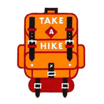 Take A Hike Iron On Patch