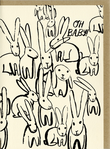 Oh Baby letterpress card byPeople I've Loved
