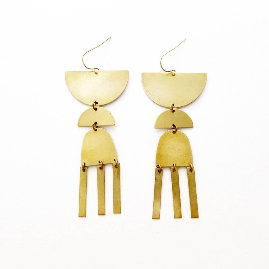 No. 14 Brass Earrings