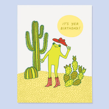 Western Frog Birthday Card by The Good Twin