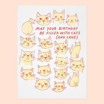 Cats And Cake Birthday Card by The Good Twin