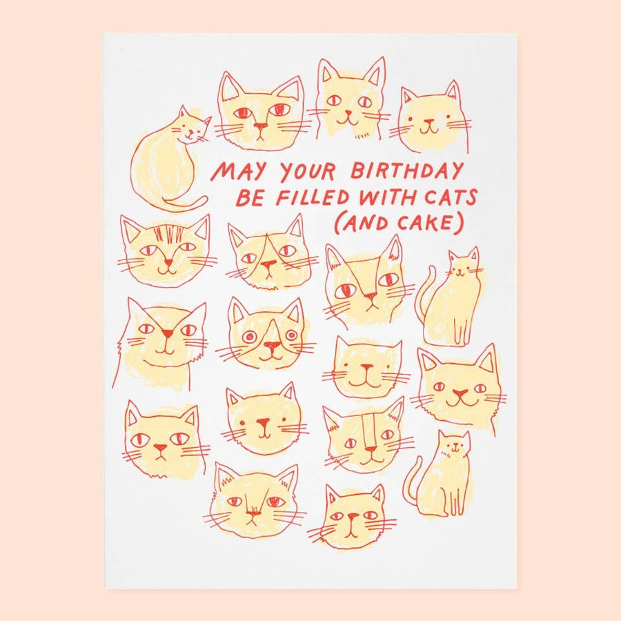 Cats And Cake Birthday Card by The Good Twin