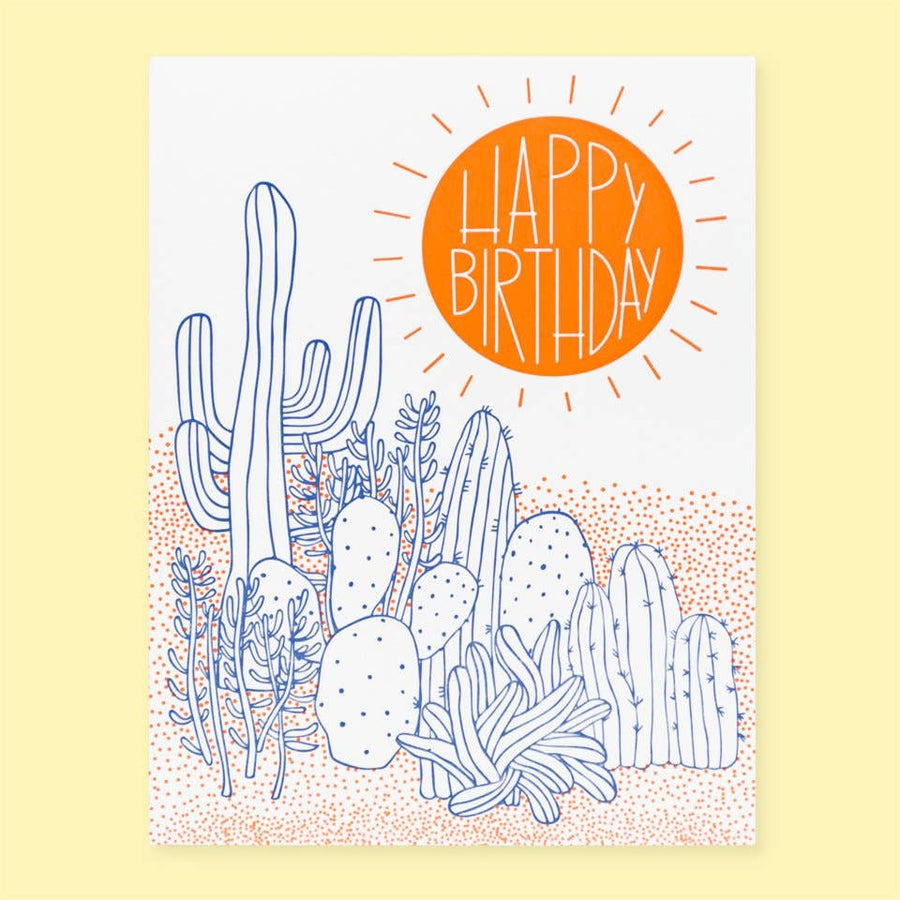 Desert Cactus Birthday Card