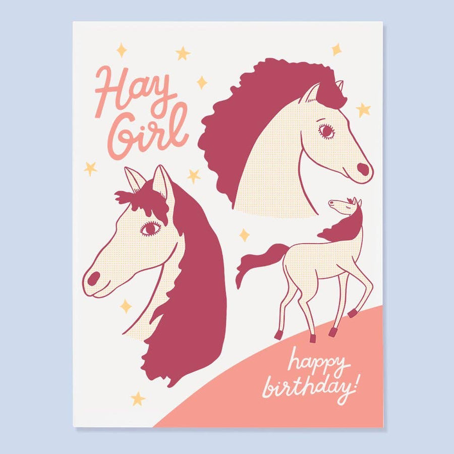 Hay Girl Birthday Card by The Good Twin